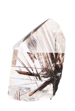 Mineral quartz with rutile clipart