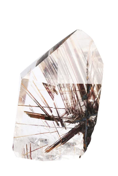 Mineral quartz with rutile — Stock Photo, Image