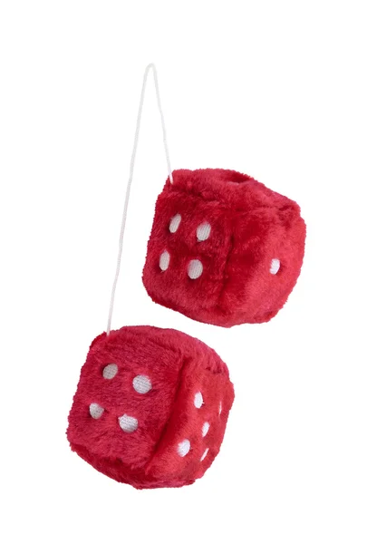 Kırmızı fuzzy dice — Stok fotoğraf