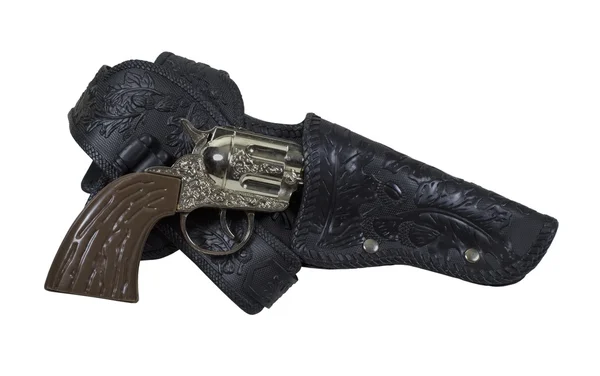 Cinturón de vaquero y pistola de juguete — Foto de Stock
