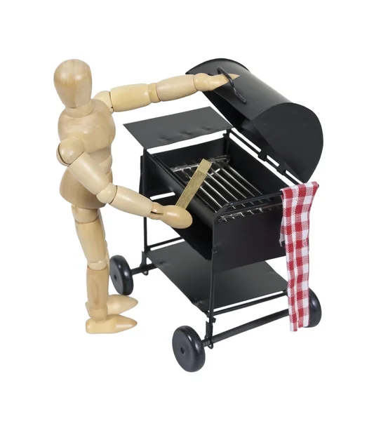 Voorbereiding van de barbecue grill — Stockfoto