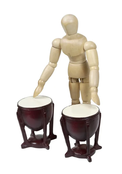 Грати на барабанах Бонго — стокове фото