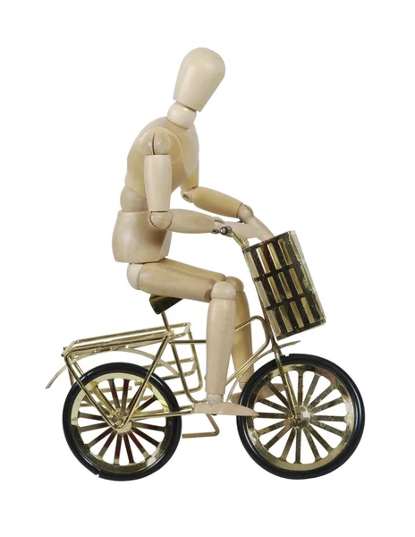 Andar de bicicleta com cesta — Fotografia de Stock