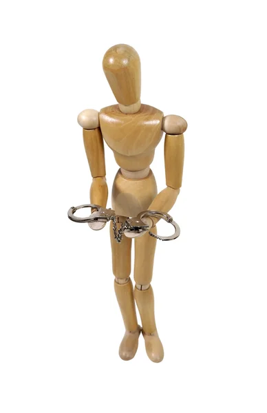 Holding out Handcuffs Stock Image