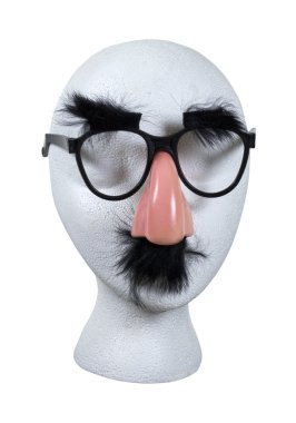 Anonymous Face with Glasses with Mustache and Eyebrows clipart