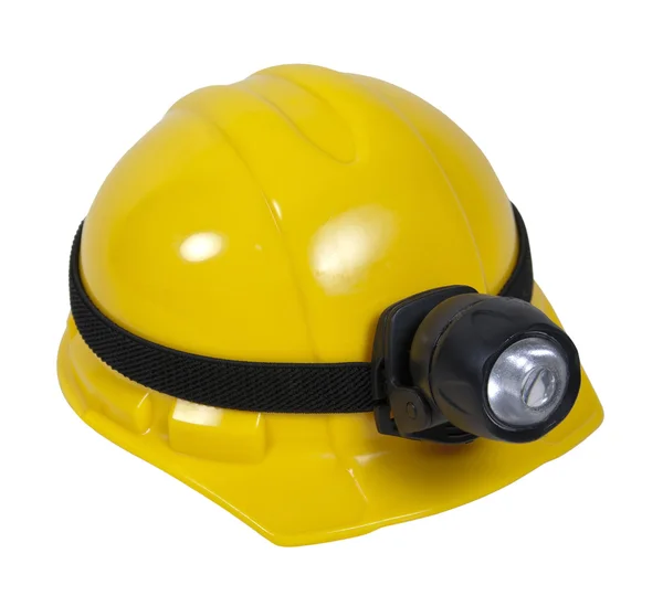 Hard Hat With Lamp — Stock Photo, Image