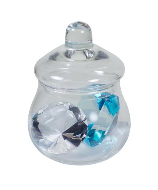 Apothecary Jar Full of Large Gems clipart