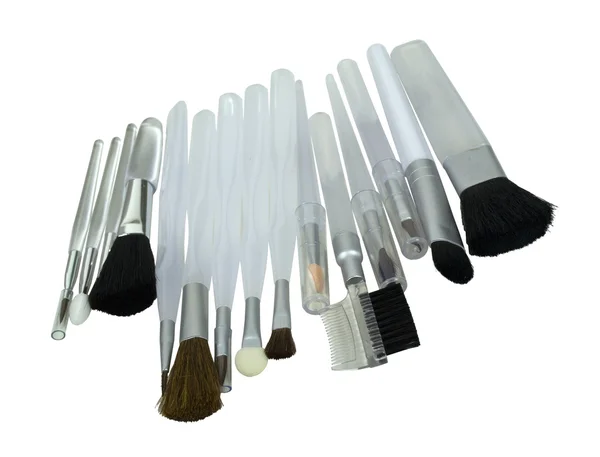Uma variedade de escovas cosméticas — Fotografia de Stock
