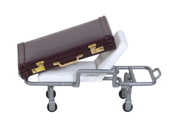 Briefcase on Hospital Gurney — Stock Photo, Image