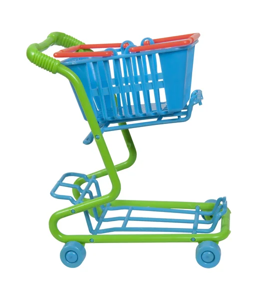 Carrinho de compras e cesta — Fotografia de Stock