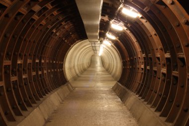 Greenwich foot tunnel, london. clipart