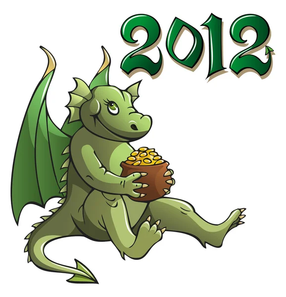 Dragón, símbolo del año — Vector de stock