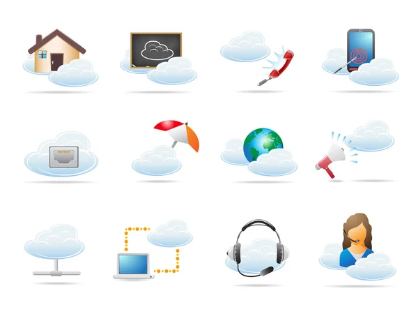 Cloud computing concept pictogram — Stockvector