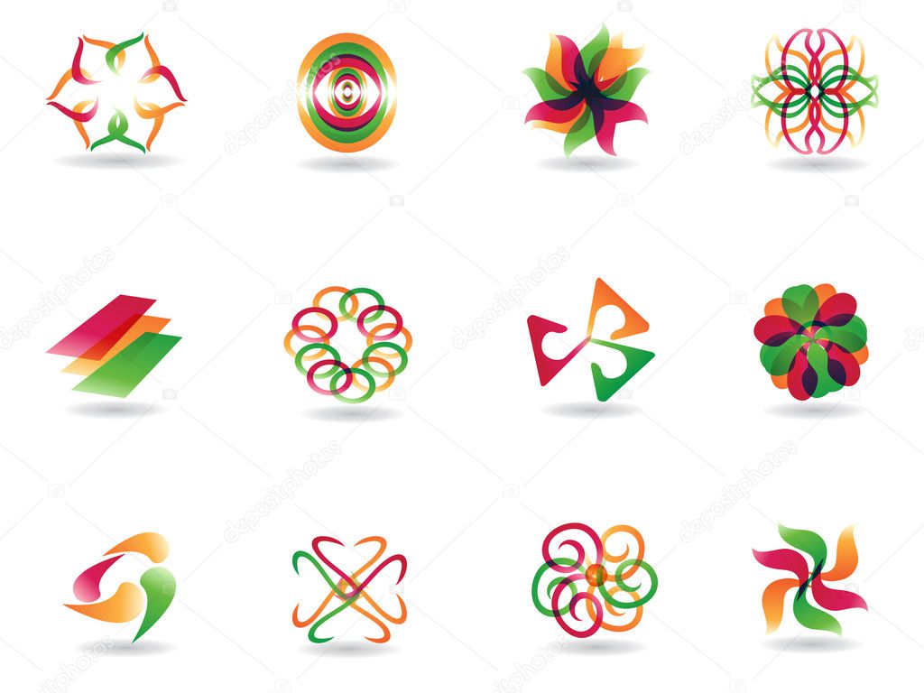 Abstract colorful icons