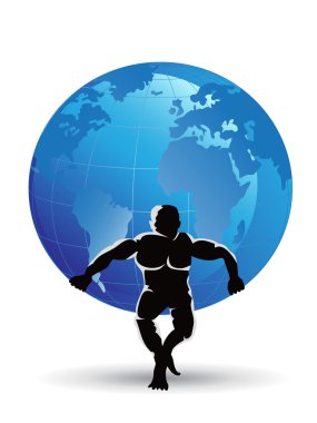 Lift earth man clipart