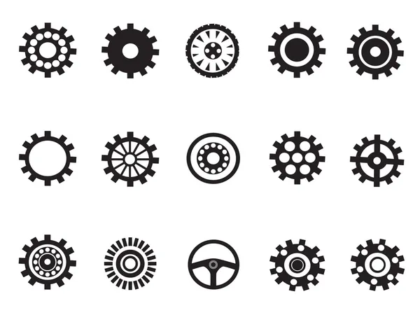 Silhouetted vector of Machine Gear — Stock Vector