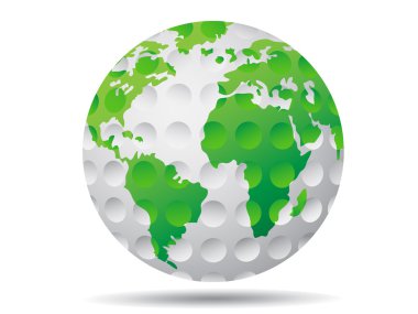 Isolated golf earth clipart
