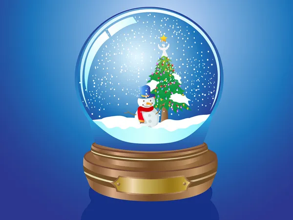 Christmas Snow globe — Stock Vector