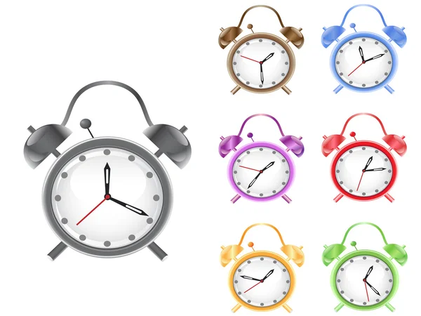 Reloj despertador retro colorido — Archivo Imágenes Vectoriales