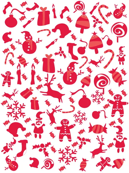 Red christmas seamless pattern — Stock Vector