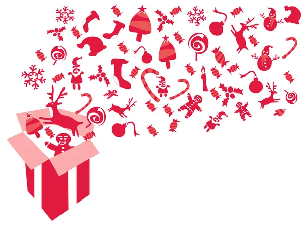 Regalo rojo de Navidad — Archivo Imágenes Vectoriales