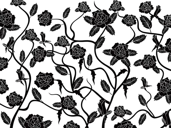 Rose nahtlose Muster Hintergrund — Stockvektor