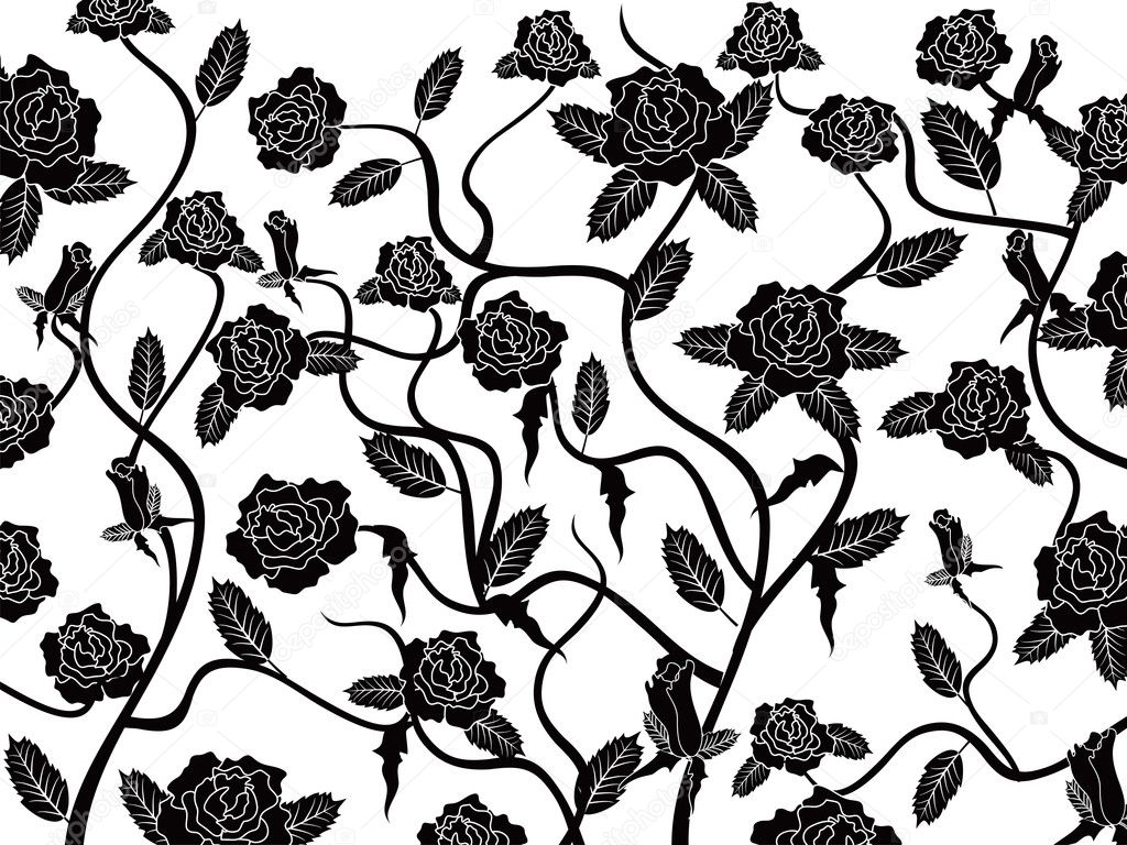 Rose seamless pattern background
