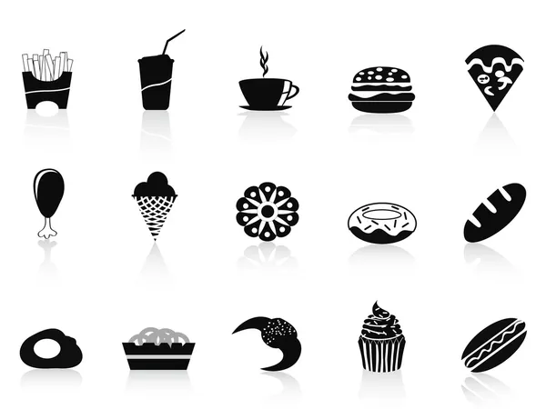 Zwarte fastfood pictogram — Stockvector