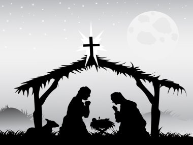Nativity scene,vector clipart