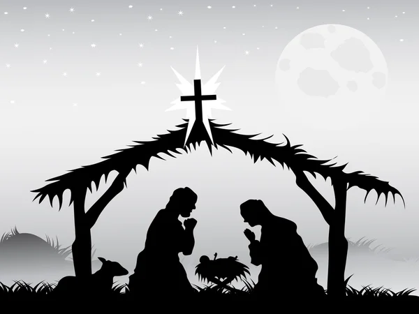 Scène de la Nativité, vecteur — Image vectorielle
