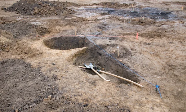 Sitio de excavación arqueológica — Foto de Stock