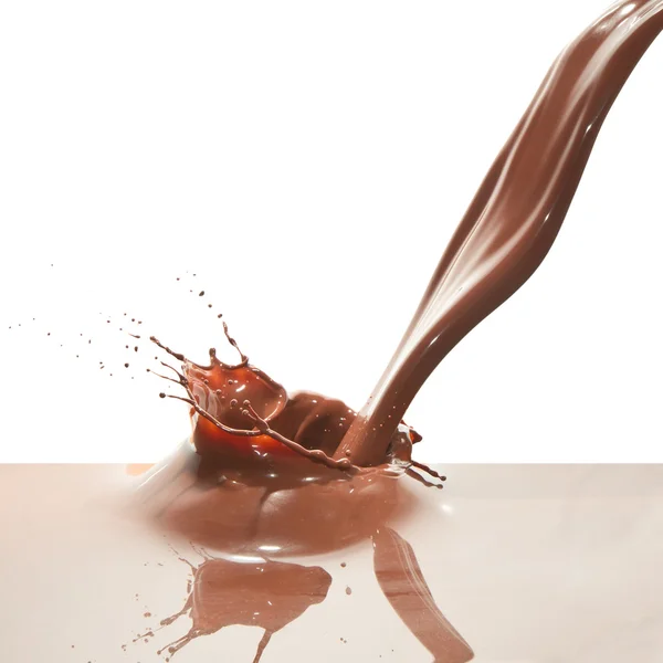 Pouring chocolate — Stock Photo, Image