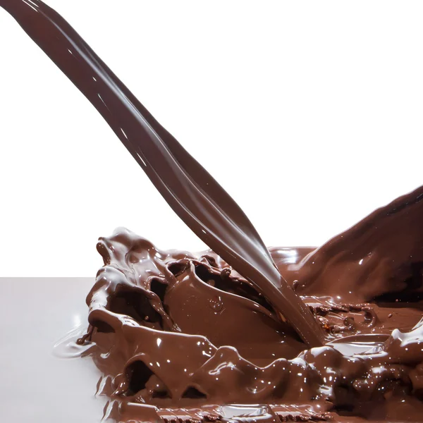 Pouring chocolate — Stock Photo, Image