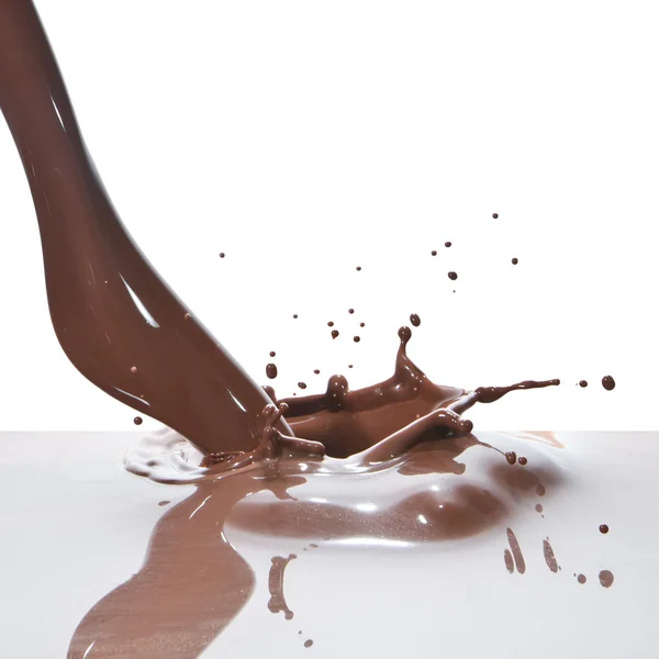 Pouring chocolate — Stock Photo, Image