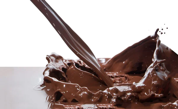 Pouring chocolate — Stock Photo, Image