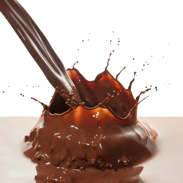 Gieten chocolade — Stockfoto