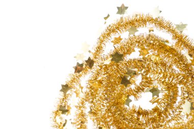 Golden tinsel clipart