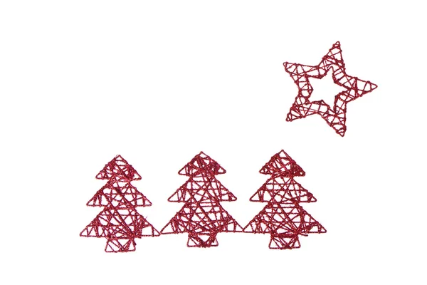 Χριστουγεννιάτικα δέντρα με αστέρι — Φωτογραφία Αρχείου