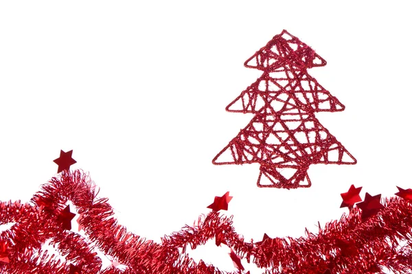 Weihnachtsbaum mit Lametta — Stockfoto