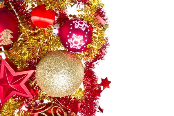 Різдвяні кульки і мішура — стокове фото
