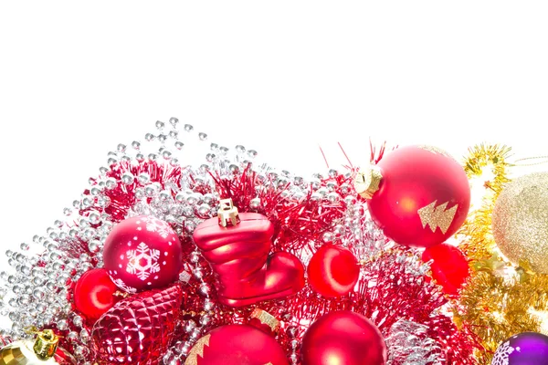 Christmas bollar och glitter — Stockfoto