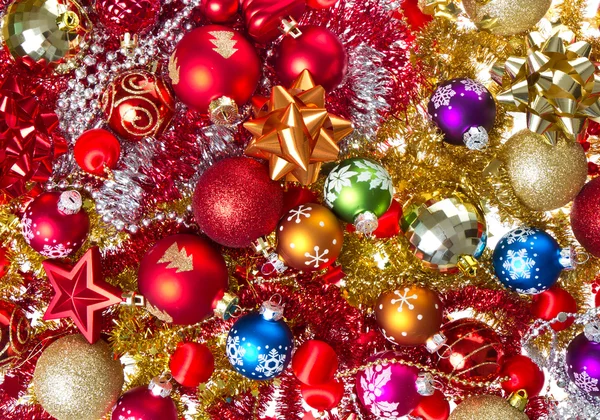 Christmas bollar och glitter — Stockfoto