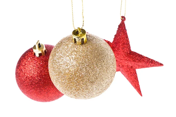 Christmas ball och stjärna — Stockfoto