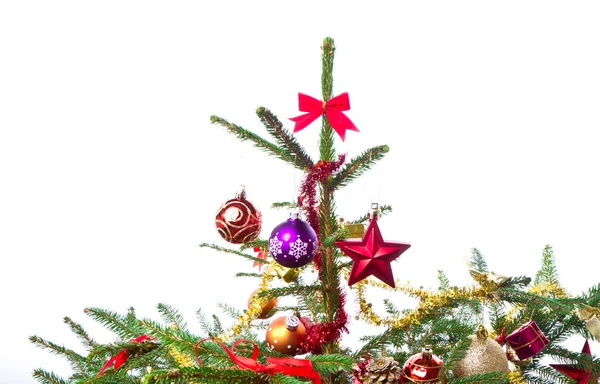 Decorated christmas tree — Stock Photo, Image