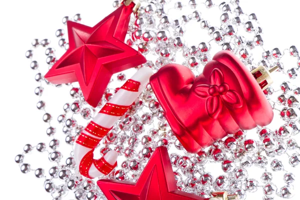 Jul dekoration med tinsel — Stockfoto