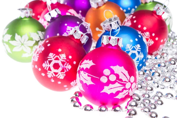 Vánoční koule s vločka symboly — Stock fotografie