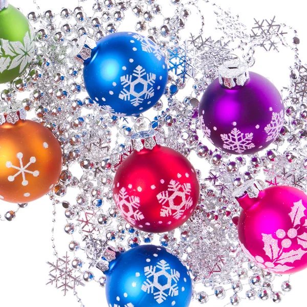 Bolas de Navidad con oropel —  Fotos de Stock