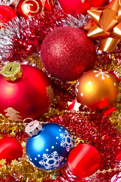 Christmas balls and tinsel Stock Picture