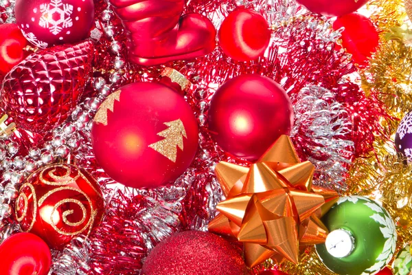 Рождественские шары и мишура Стоковая Картинка