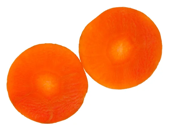 Cenoura em fatias frescas — Fotografia de Stock